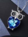 thumb S925 Silver Owl-shaped Necklace 3