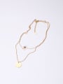 thumb Titanium With Gold Plated Simplistic Smooth  Geometric Multi Strand Necklaces 2