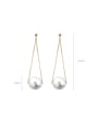 thumb Alloy With Rose Gold Plated Fashion Fringe  Artificial Pearl Threader Earrings 1