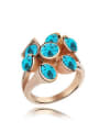 thumb Personalized Cubic austrian Crystals Rose Gold Plated Alloy Ring 1