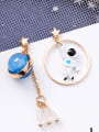 thumb Alloy With Rose Gold Plated Cute Astronaut Asymmetry Planet Moon Drop Earrings 1