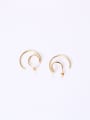 thumb Titanium With Gold Plated Simplistic Round Hoop Earrings 3