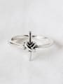 thumb Personalized Little Cross Knot Silver Opening Ring 0