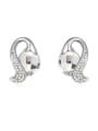 thumb Fashion Cubic austrian Crystals-covered Alloy Stud Earrings 2