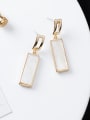 thumb Alloy With Gold Plated Simplistic Geometric Drop Earrings 0