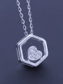 thumb Hexagonal And Heart Necklace 3