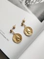 thumb Sterling silver gold cents round coin earrings 0