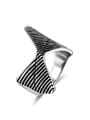 thumb Vintage Multi Triangle Shaped Silver Plated Ring 0