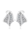 thumb High Quality Silver Leave-shape Stud Earrings 0