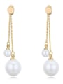 thumb Fashion Imitation Pearls Alloy Drop Earrings 1