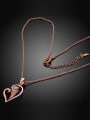 thumb Fashion Zircon Rose Gold Plated Necklace 1