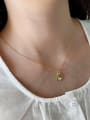 thumb 925 Sterling Silver With Gold Plated Simplistic Oval Necklaces 2