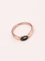 thumb Geometric Black Agate Round Ring 0