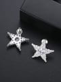 thumb Copper With 3A cubic zirconia Classic Star Stud Earrings 2