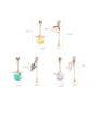 thumb Alloy With Rose Gold Plated Cartoon Asymmetry  Irregular Drop Earrings 2