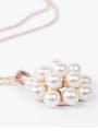 thumb 2018 Alloy Rose Gold Plated Fashion Artificial Pearls Two Pieces Jewelry Set 2