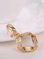 thumb 2018 Alloy Imitation-gold Plated Fashion Hollow Square Two Pieces Jewelry Set 2