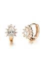 thumb Fashion Zircon Champagne Gold Plated Earrings 0