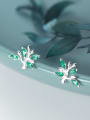 thumb 925 Sterling Silver With Silver Plated Simplistic Branch Stud Earrings 0