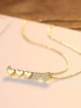 thumb Pure silver 18K-gold plated heart mirco-inlay AAA Zricon Necklace 2