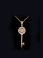 thumb Key Shaped Copper Necklace 0