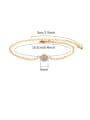 thumb Copper With Cubic Zirconia  Simplistic Round Adjustable Bracelets 4
