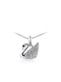 thumb Exquisite Swan Shaped Austria Crystal Necklace 0