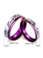 thumb Fashion Monogram Purple Lovers band rings 2