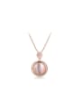 thumb Women Fashionable Round Shaped Opal Necklace 0