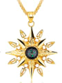 thumb Stainless Steel With Gold Plated Vintage sun compass Pendants 0