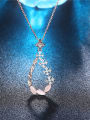thumb Double Color Design Flower Vine Shaped Opal Necklace 2
