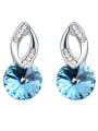 thumb Simple Round austrian Crystals Alloy Stud Earrings 4