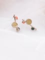 thumb Alloy With Rose Gold Plated Cute Round   Enamel Drop Earrings 3