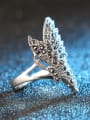 thumb Personalized Exaggerated Butterfly Grey Crystals Alloy Ring 2