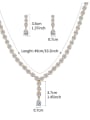 thumb Copper With Cubic Zirconia Simplistic Heart Earrings And Necklaces 2 Piece Jewelry Set 2