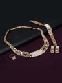 thumb Alloy Imitation-gold Plated Vintage style Artificial Zircon Four Pieces Jewelry Set 1