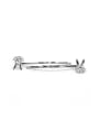 thumb Cubic Zircon-studded Little Bunny Platinum Plated Hairpin 0