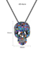 thumb Copper With  Rhinestone  Vintage Skull Necklaces 4