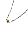 thumb Simple Gold Plated Bead Gun Color Plated Necklace 0