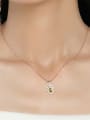 thumb Leave-shape Natural Olive Rose Gold Plated Pendant 1