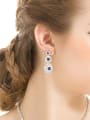 thumb Copper With Platinum Plated Fashion Round Drop Earrings 2