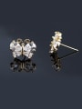 thumb High Quality Zircon 18K Gold Plated Butterfly Animal Classic stud Earring 1