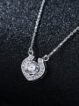 thumb 925 Sterling Silver With Platinum Plated Personality Heart Necklaces 1