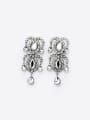 thumb Exaggerate Rhinestones Drop Cluster earring 0