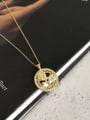 thumb Sterling silver 18k-gold plated rose round necklace 0