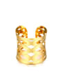 thumb Fashionable Open Design Hollow Gold Plated Titanium Bangle 0