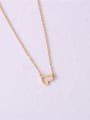 thumb Titanium With Gold Plated Simplistic Smooth Heart Necklaces 3