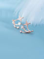 thumb 925 Sterling Silver With Cubic Zirconia Simplistic Star Stud Earrings 1