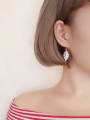thumb Simple Leaf Silver Women Earrings 1