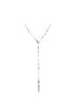 thumb Simple Line Alloy Long Necklace 0